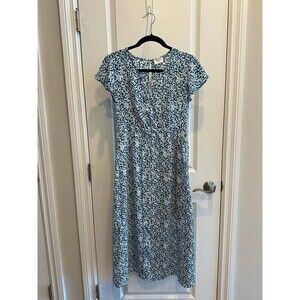 LIKE NEW Teal Floral Midi Dress – Size L - Sienna Sky